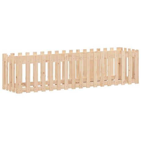 Sadzarka vidaxl podniesiona z ogrodzeniem 200x50x50 cm sosny drewno