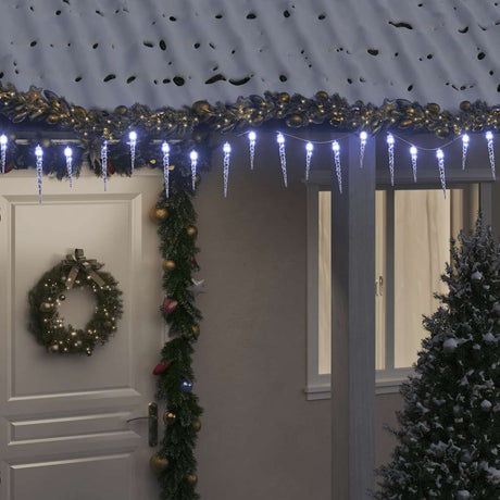 VidaXL Świąteczna lampa w kształcie sopla, 200 diod LED, zimna biel, 20 m, akrylowe PCV