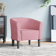 Vidaxl kuipstoel fluweel roze
