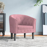 Vidaxl kuipstoel fluweel roze