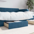 Vidaxl bedlades 2 st bewerkt hout en fluweel blauw