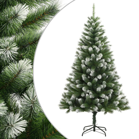 Vidaxl Kunstkerstboom z zawiasami i śniegiem 210 cm
