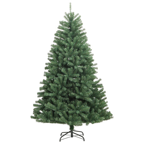 VidaXL Sztuczna choinka z zawiasami i stojakiem, 180 cm, zielona