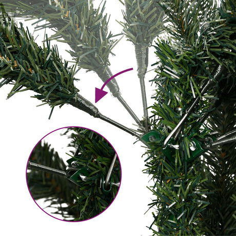Vidaxl kunstkerstboom z zawiasami szyszkami sosnowymi i jagodami 180 cm