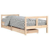 Vidaxl kinderbedframe met lades 80x200 cm massief grenenhout