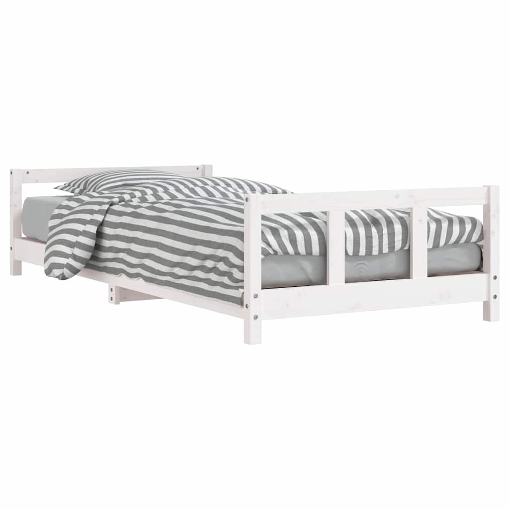 Vidaxl kinderbedframe 90x200 cm massief grenenhout wit