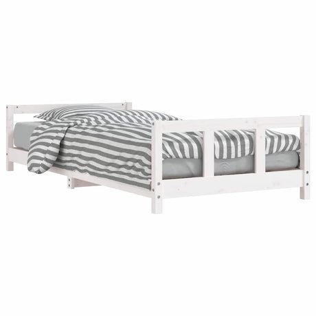 Vidaxl kinderbedframe 90x200 cm massief grenenhout wit
