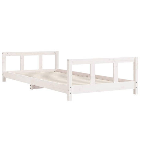 Vidaxl kinderbedframe 90x200 cm massief grenenhout wit