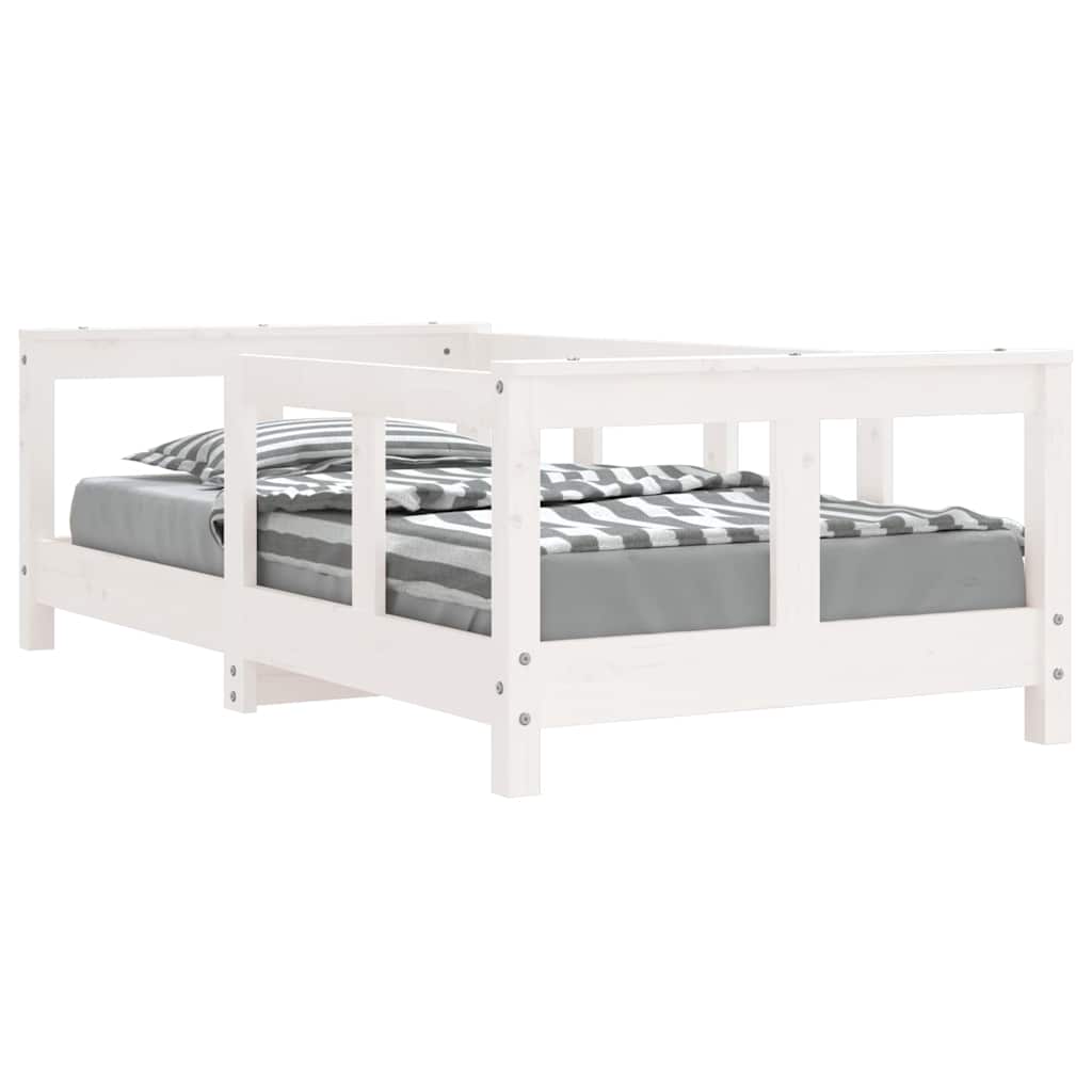 Vidaxl kinderbedframe 70x140 cm massief grenenhout wit