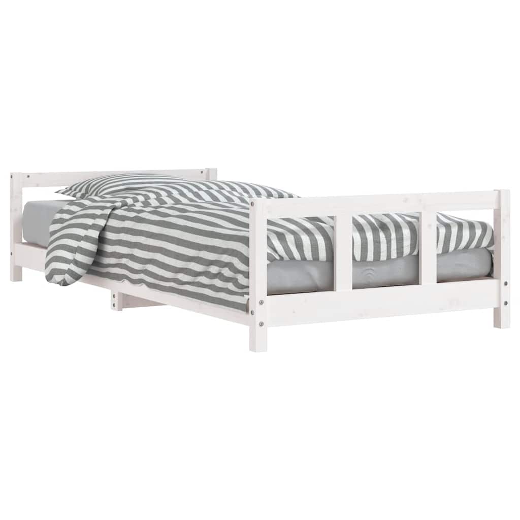 Vidaxl kinderbedframe 90x190 cm massief grenenhout wit