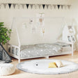 Vidaxl kinderbedframe 90x200 cm massief grenenhout wit