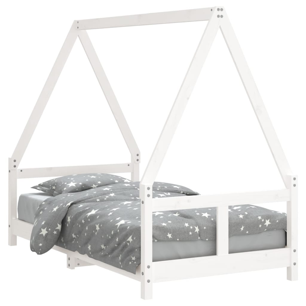 Vidaxl kinderbedframe 80x160 cm massief grenenhout wit