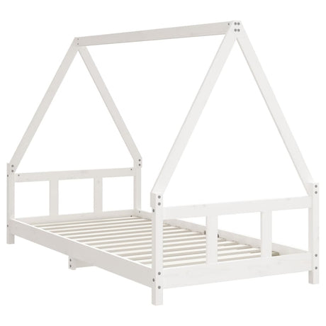 Vidaxl kinderbedframe 90x190 cm massief grenenhout wit