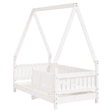 Vidaxl kinderbedframe 70x140 cm massief grenenhout wit