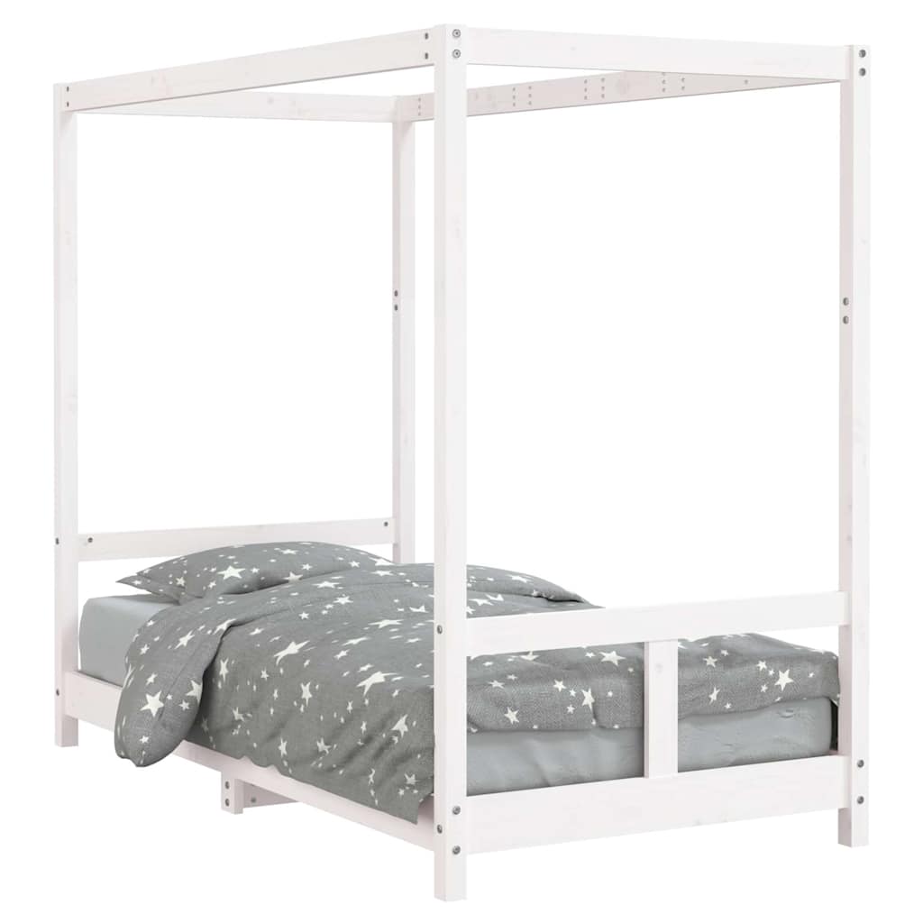 Vidaxl kinderbedframe 80x160 cm massief grenenhout wit