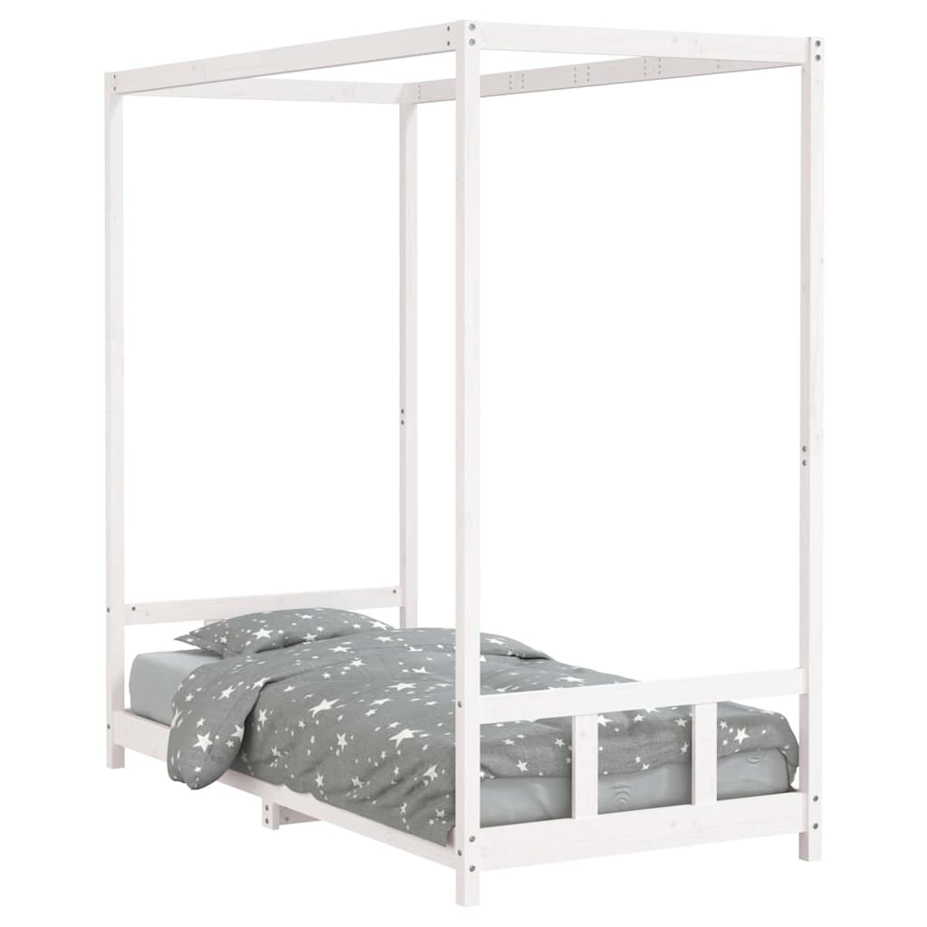 Vidaxl kinderbedframe 90x190 cm massief grenenhout wit