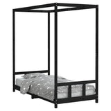 Vidaxl kinderbedframe 90x190 cm massief grenenhout zwart