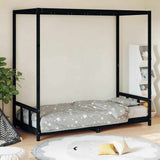 Vidaxl kinderbedframe 90x190 cm massief grenenhout zwart