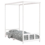 Vidaxl kinderbedframe 90x200 cm massief grenenhout wit