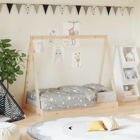 Vidaxl kinderbedframe 70x140 cm massief grenenhout