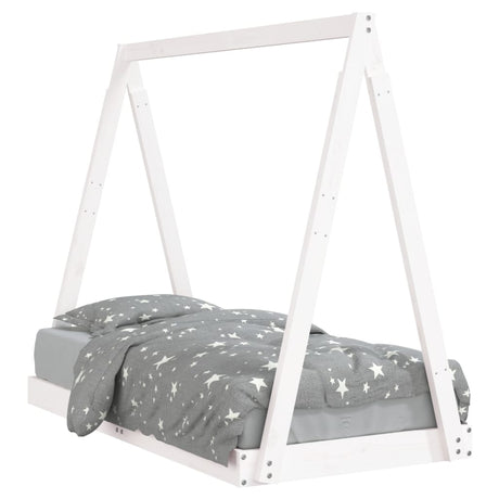Vidaxl kinderbedframe 70x140 cm massief grenenhout wit