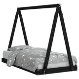 Vidaxl kinderbedframe 80x160 cm massief grenenhout zwart