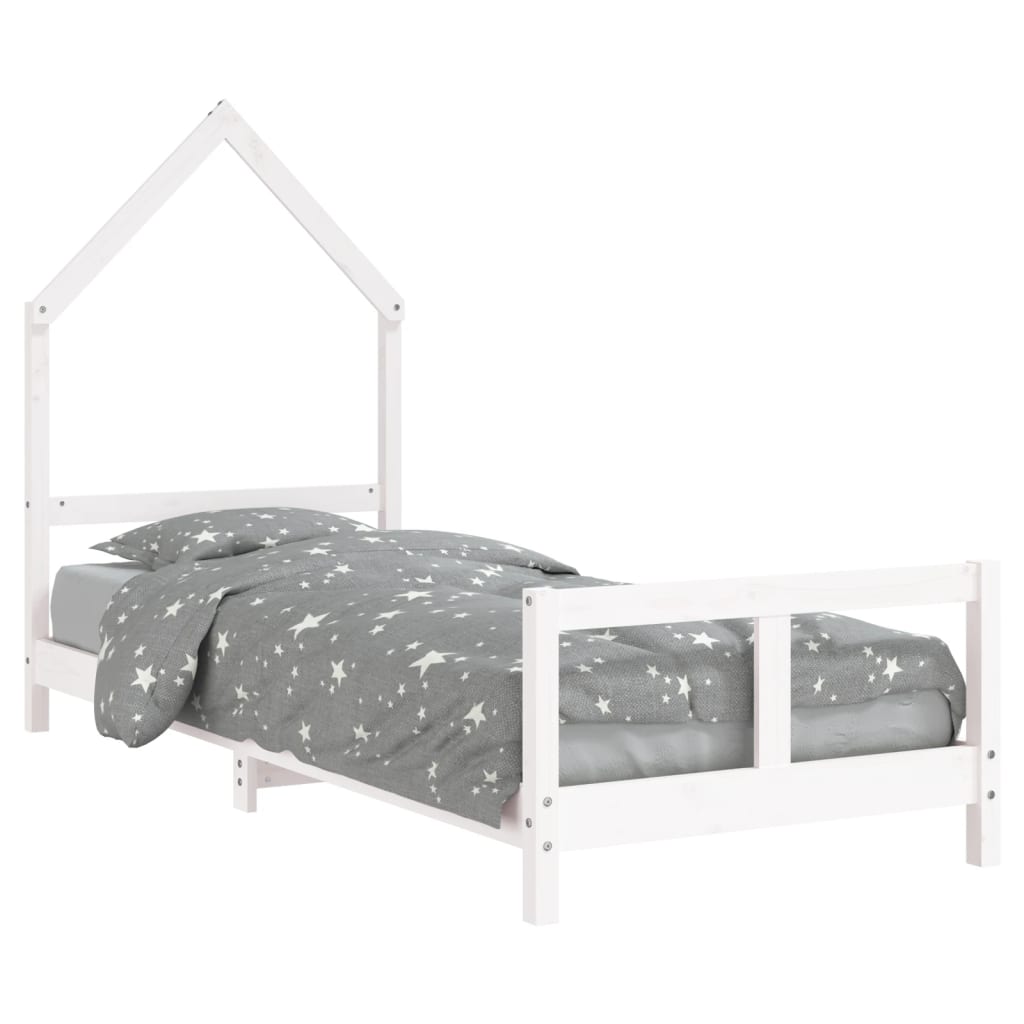 Vidaxl kinderbedframe 80x200 cm massief grenenhout wit