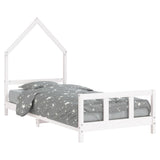 Vidaxl kinderbedframe 90x200 cm massief grenenhout wit