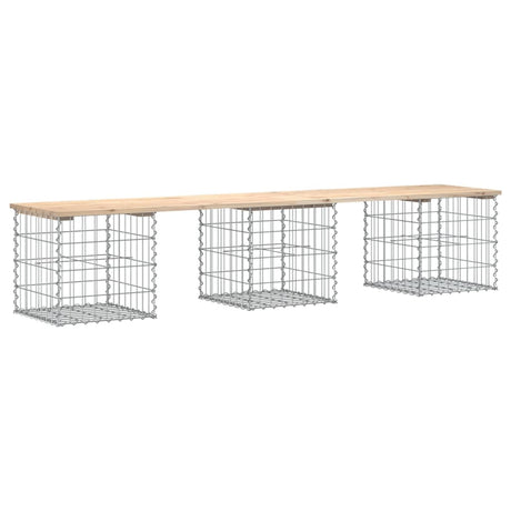 Vidaxl tuinbank schanskorfontwerp 203x44x42 cm massief grenenhout