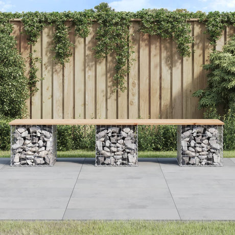 Vidaxl tuinbank schanskorfontwerp 203x44x42 cm massief grenenhout