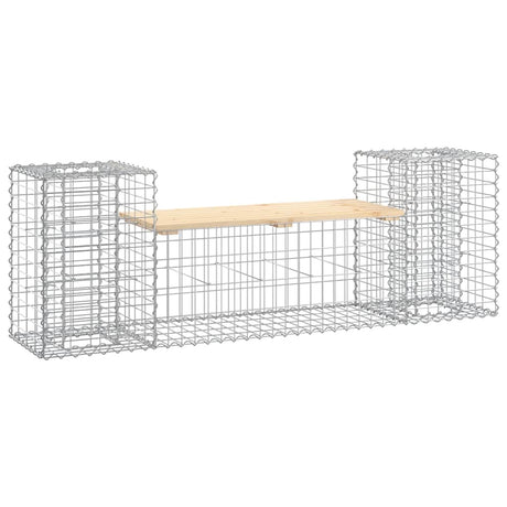 Vidaxl tuinbank schanskorfontwerp 183x41x60,5 cm massief grenenhout