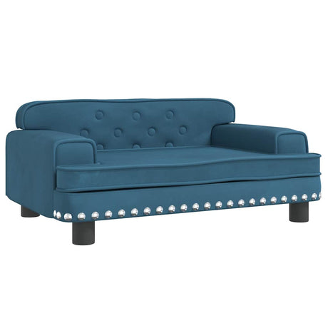 Vidaxl kinderbank 70x45x30 cm fluweel blauw