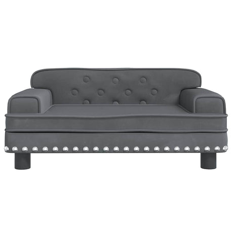 Vidaxl kinderbank 70x45x30 cm fluweel donkergrijs