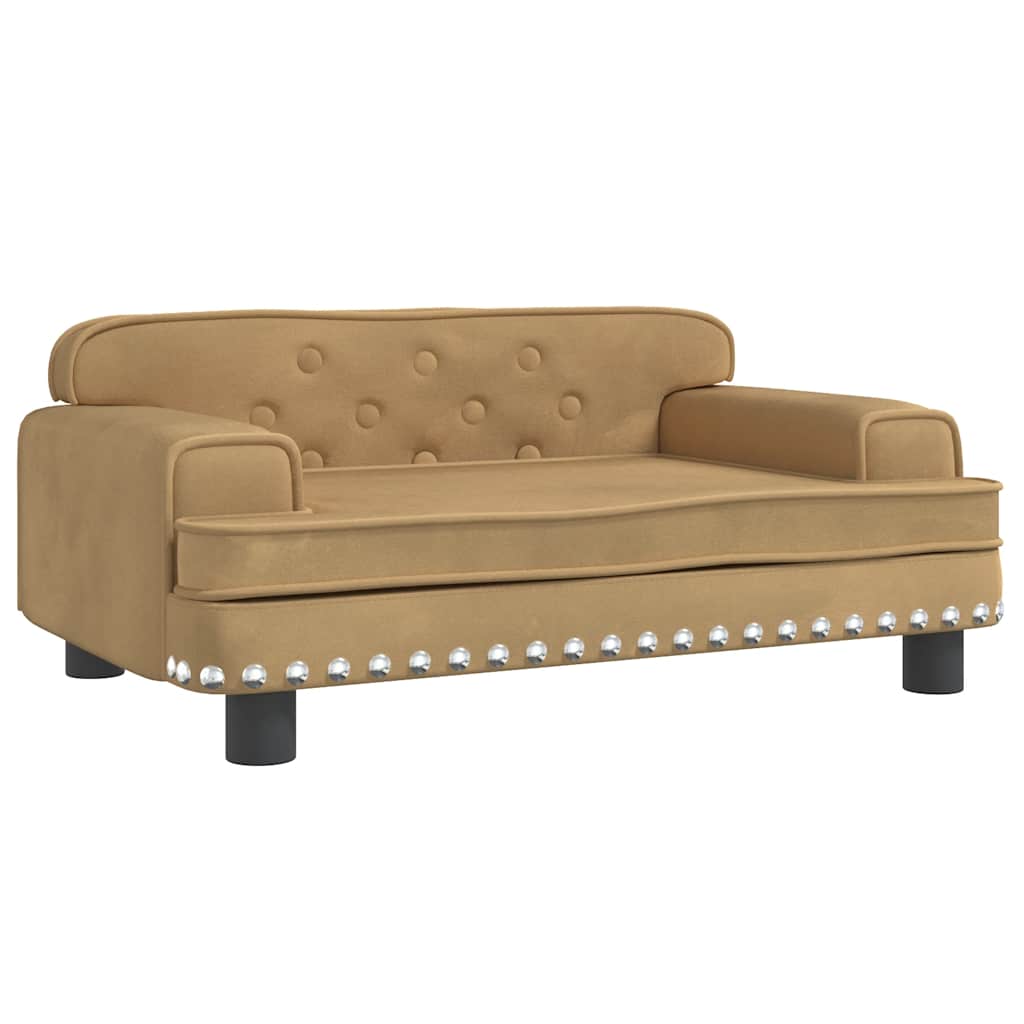 Vidaxl kinderbank 70x45x30 cm fluweel bruin