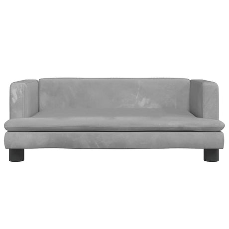 Vidaxl kinderbank 80x45x30 cm fluweel lichtgrijs