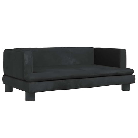 Vidaxl kinderbank 80x45x30 cm fluweel zwart