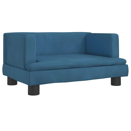 Vidaxl kinderbank 60x40x30 cm fluweel blauw