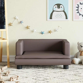 Vidaxl kinderbank 60x40x30 cm kunstleer bruin