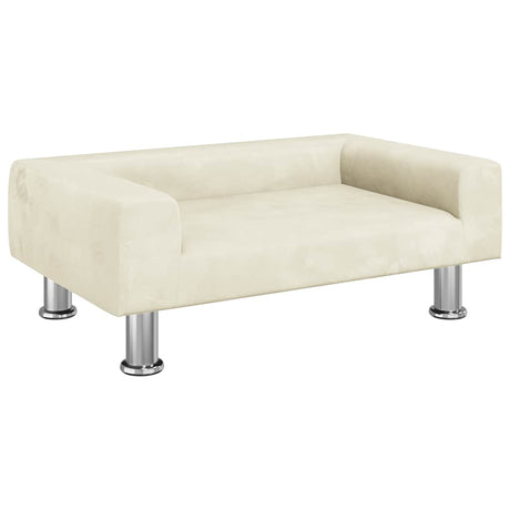 Vidaxl kinderbank 70x45x26,5 cm fluweel crèmekleurig