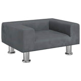 Vidaxl kinderbank 50x40x26,5 cm fluweel donkergrijs