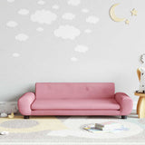 Vidaxl kinderbank 100x54x33 cm fluweel roze