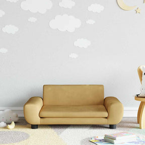 Vidaxl kinderbank 70x45x33 cm fluweel bruin