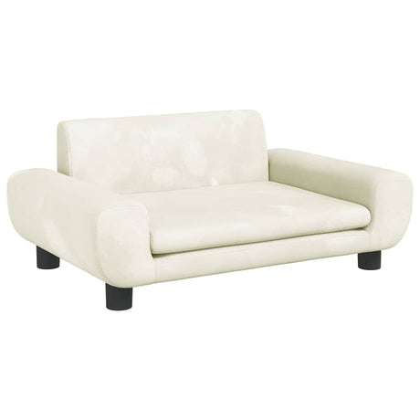 Vidaxl kinderbank 70x45x33 cm fluweel crèmekleurig