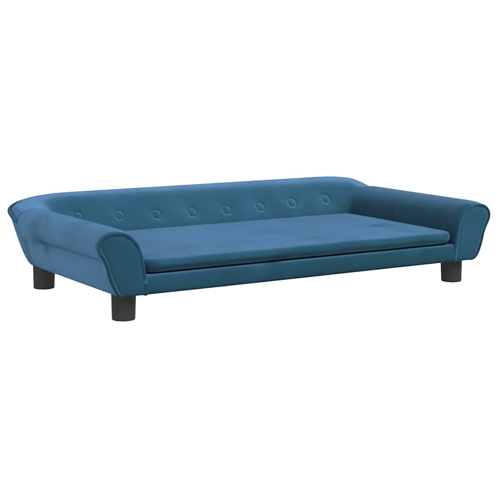 Vidaxl kinderbank 100x50x26 cm fluweel blauw