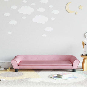Vidaxl kinderbank 100x50x26 cm fluweel roze