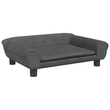 Vidaxl kinderbank 70x45x26 cm fluweel donkergrijs