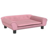 Vidaxl kinderbank 70x45x26 cm fluweel roze