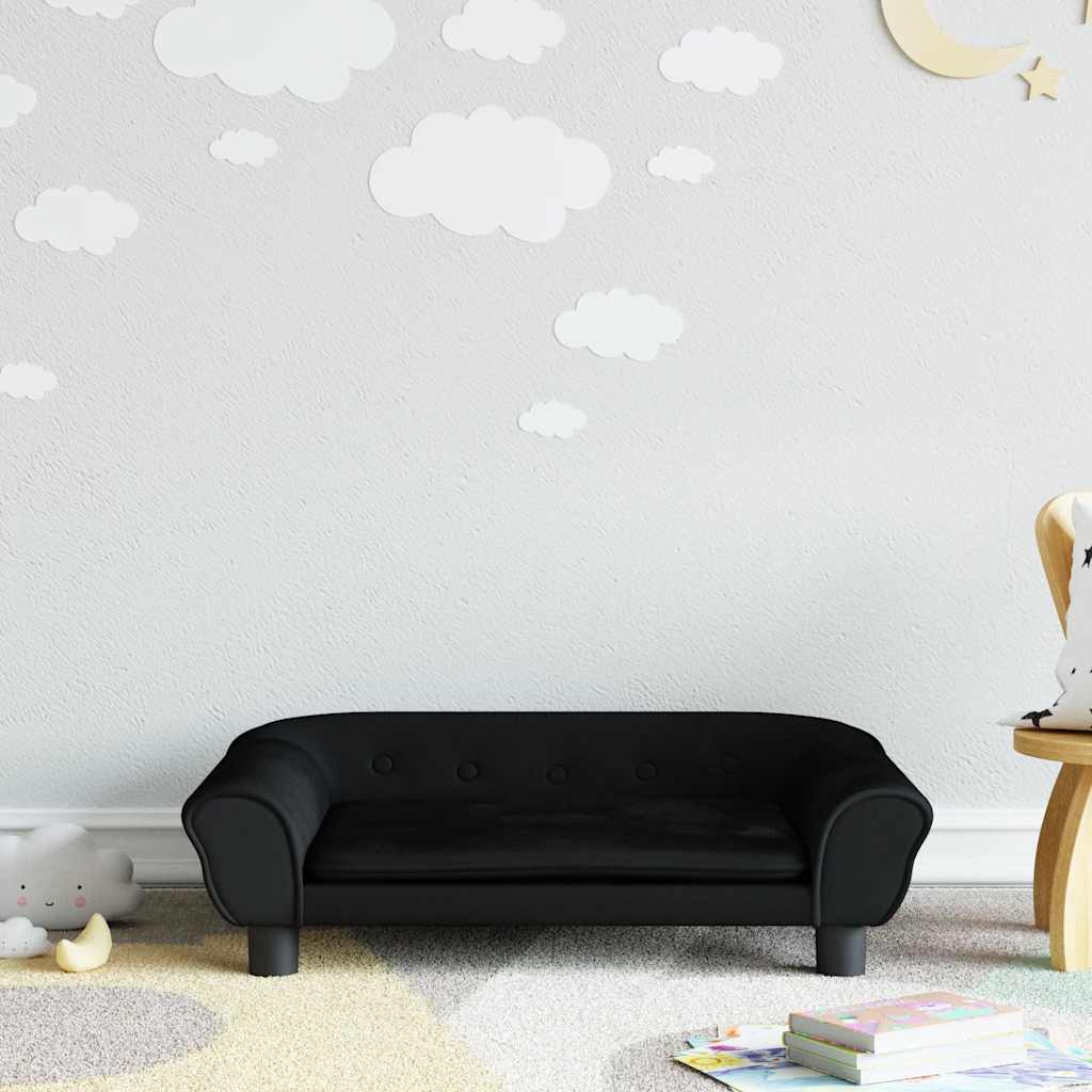 Vidaxl kinderbank 70x45x26 cm fluweel zwart