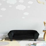 Vidaxl kinderbank 70x45x26 cm fluweel zwart