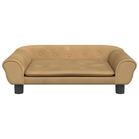 Vidaxl kinderbank 70x45x26 cm fluweel bruin
